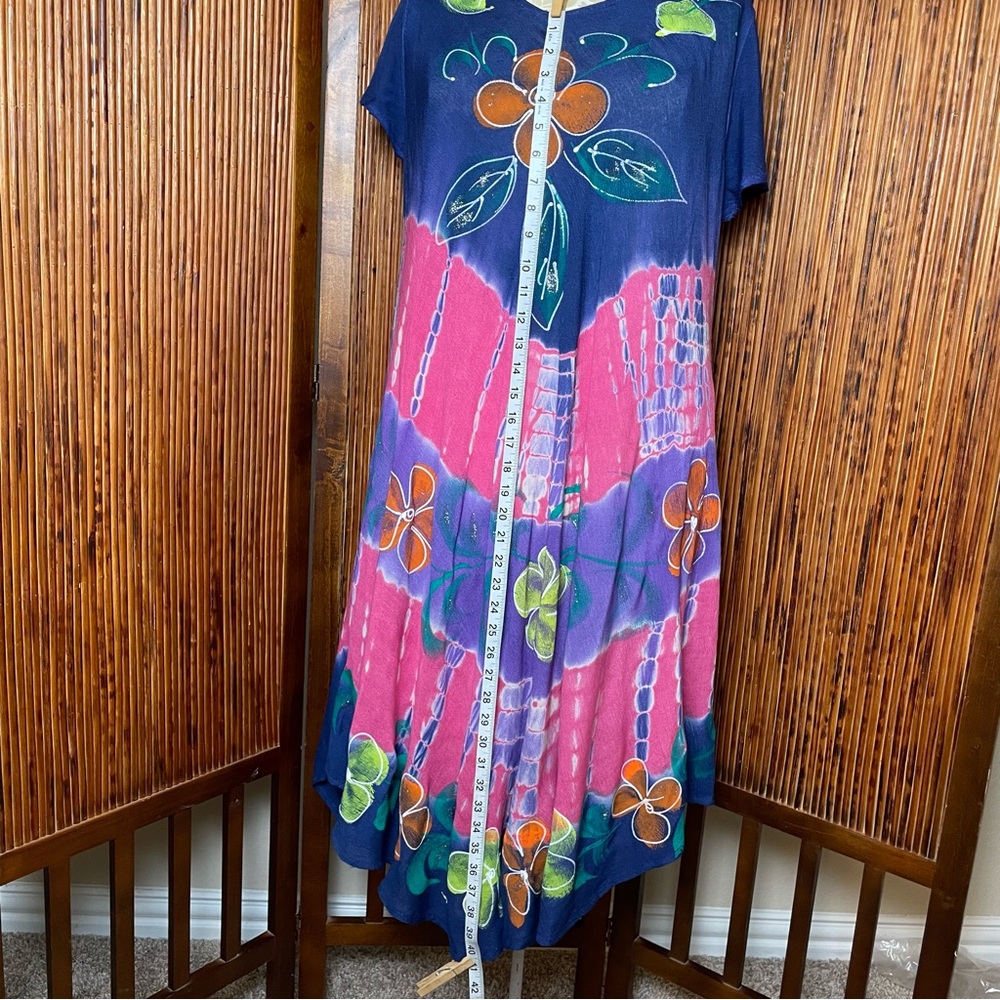 🌺 Exert Brand Floral Multicolor Asymmetrical Dress – Women’s Size OS 🌺 - Picture 9 of 15